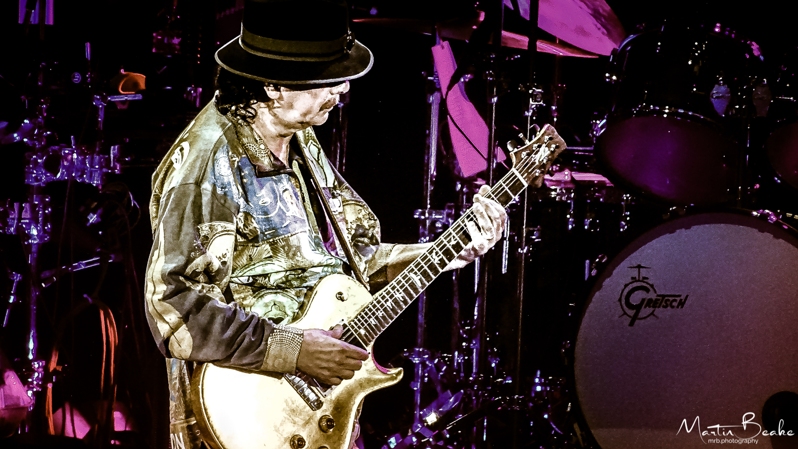 Carlos Santana and Guitar