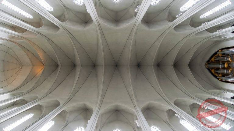 Ceiling of Hallgrímskirkja Reykjavik