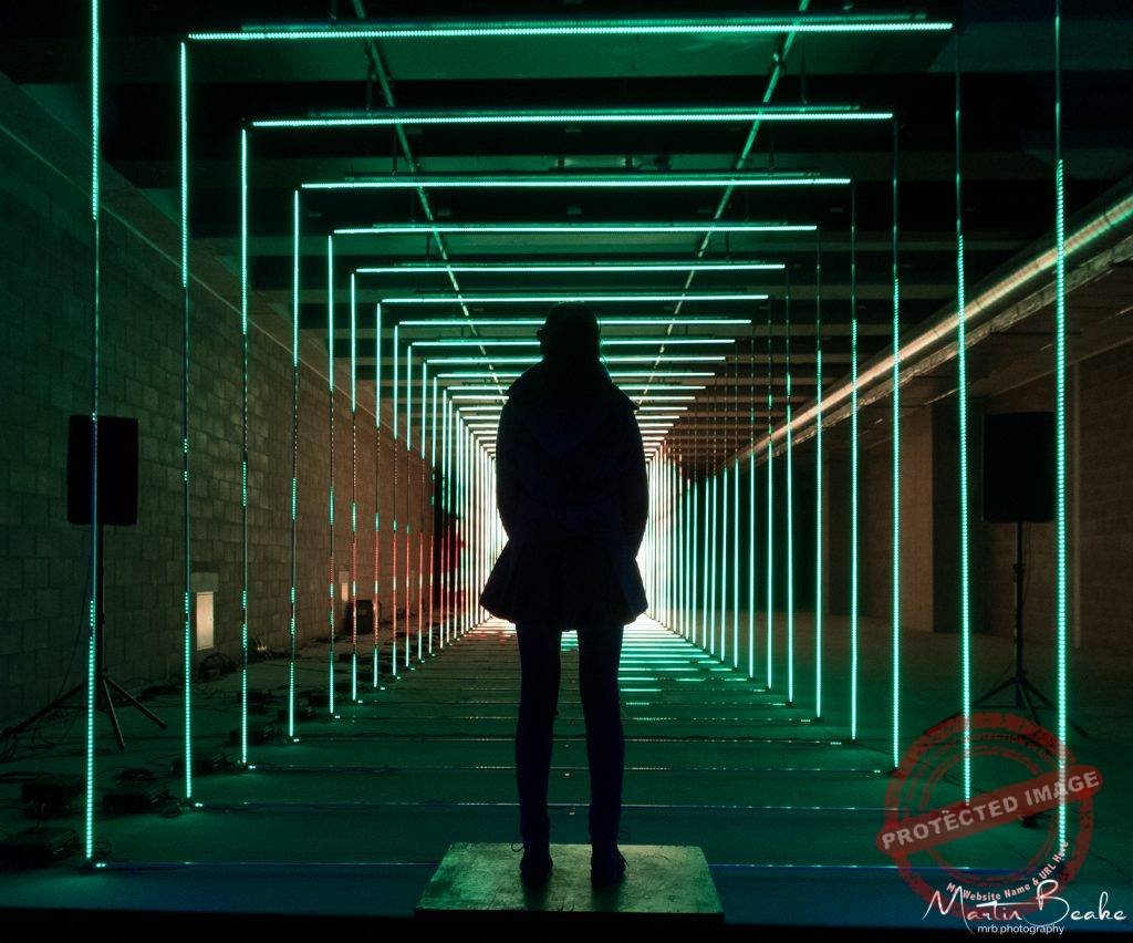 On your wavelength - light installation Canary Wharf