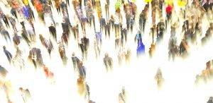 Commuters waiting at Waterloo Station