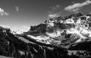 Italian Dolomites and Moon